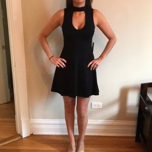 Express Keyhole Fit and Flare Dress